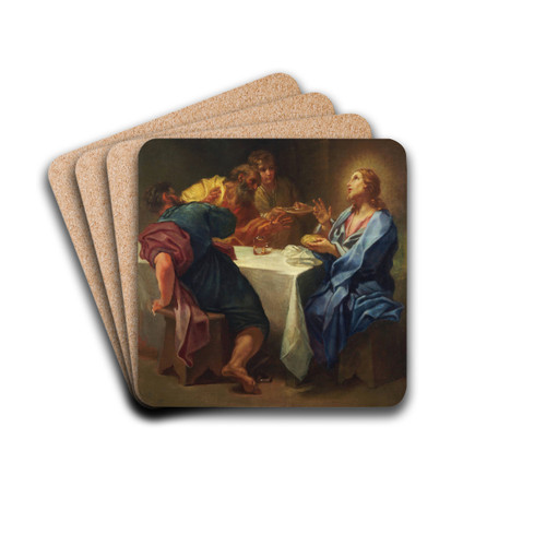 Supper at Emmaus by Benedetto Luti Drink Coasters - set of 4
