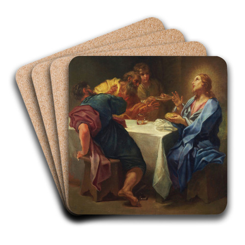 Supper at Emmaus by Benedetto Luti Art Drink Coaster set