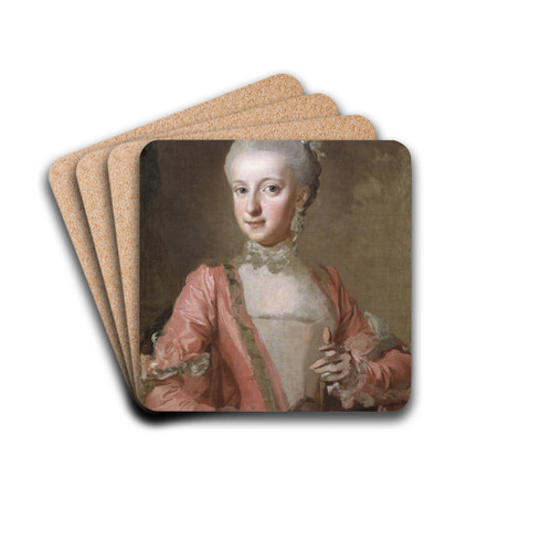 Princess Sofia Albertina of Sweden by Lorens Pasch the Younger Drink Coasters - set of 4