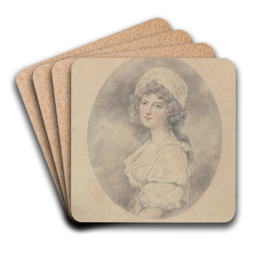 Portrait of Lady Marjorie Jenkins by John Downman Art Drink Coaster set