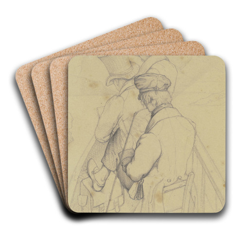 Die Reisegefhrten des Knstlers by Nikolaus Hoff Art Drink Coaster set