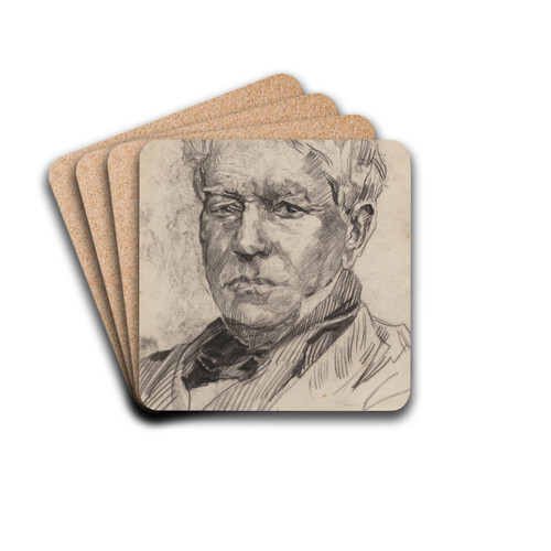 Portrait of a Man by James Ensor Drink Coasters - set of 4