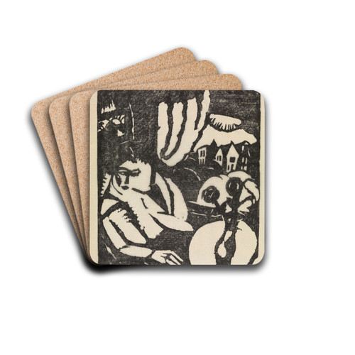 Seated Woman at the Window by Gustave De Smet Drink Coasters - set of 4