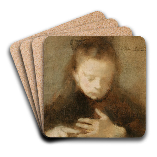 The Addition by Eugne Carriere Art Drink Coaster set