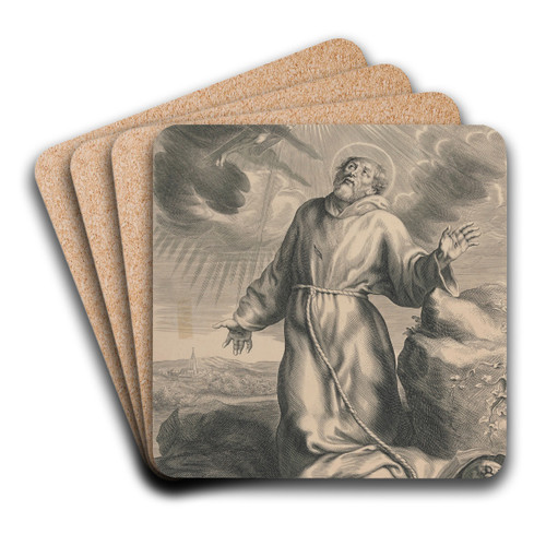 The Stigmatization of Saint Francis of Assisi by Peter Paul Rubens Art Drink Coaster set