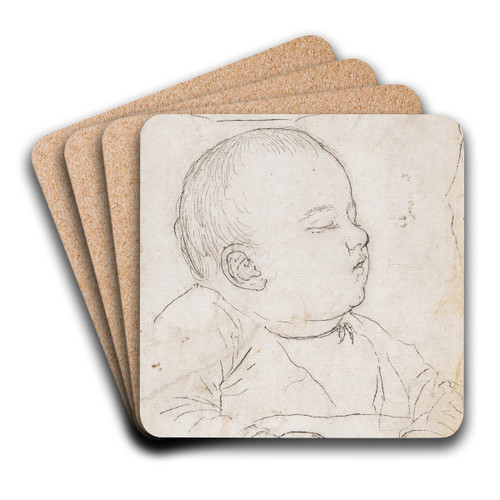 Schlafendes Kind by Hans Hug Kluber Art Drink Coaster set