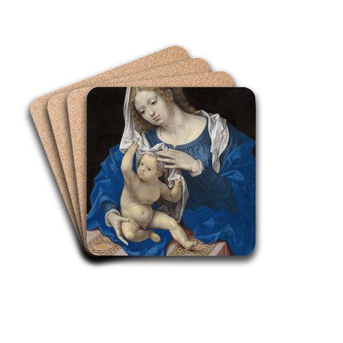 Madonna and Child by Jan Gossaert Drink Coasters - set of 4