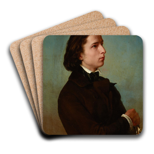 Self-Portrait by Franciszek Tepa Art Drink Coaster set Self-Portrait by Franciszek Tepa Art Drink Coaster set