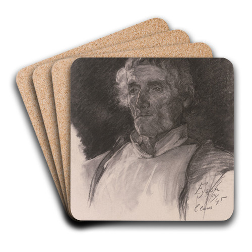 Portrait of Claus by Louis Eysen Art Drink Coaster set