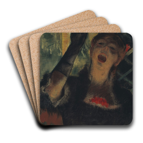 Caf Singer by Edgar Degas Art Drink Coaster set