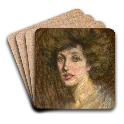 Gladys by Alice Pike Barney Art Drink Coaster set