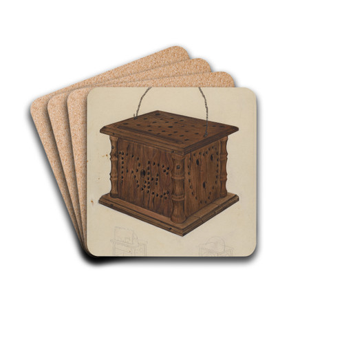Foot Warmer by Edith Miller Drink Coasters - set of 4