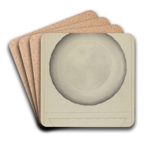 Silver Bowl by Giacinto Capelli Art Drink Coaster set