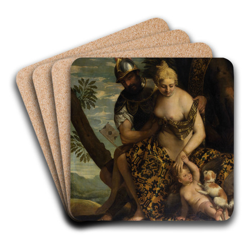 Mars and Venus by Paolo Veronese Art Drink Coaster set