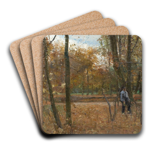 Efterr i Sndermarken by Albert Gottschalk Art Drink Coaster set