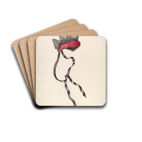 Bonnet by Lillian Causey Drink Coasters - set of 4