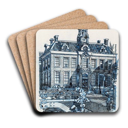 Stadhuis te Edam by Martin Monnickendam Art Drink Coaster set