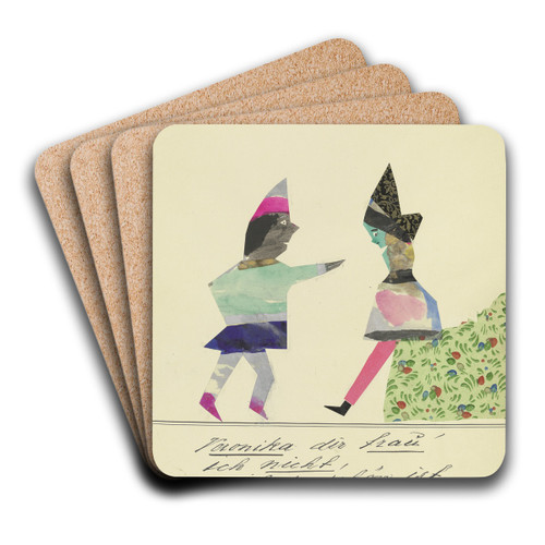 Veronika dir trau' ich nicht ' by John Elsas Art Drink Coaster set