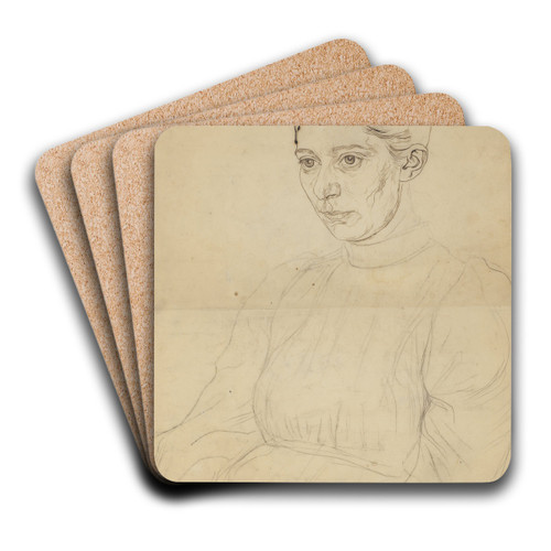 Portret van Saar de Swart by Jan Veth Art Drink Coaster set