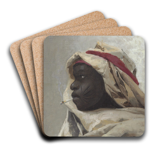 The Smoking Moor by Peder Mrk Mnsted Art Drink Coaster set The Smoking Moor by Peder Mrk Mnsted Art Drink Coaster set
