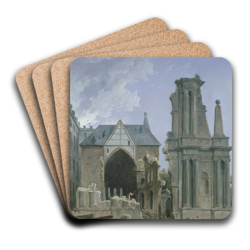 L'Eglise des Feuillants en dmolition by Hubert Robert Art Drink Coaster set