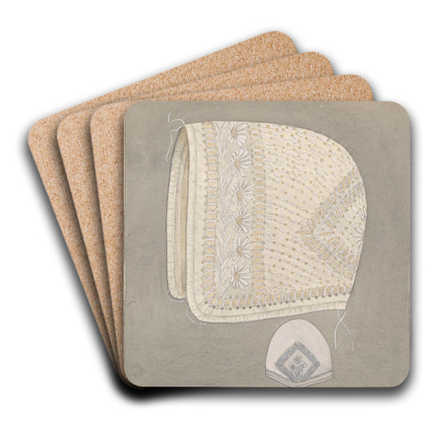 Baby's Cap by Margaret Concha Art Drink Coaster set