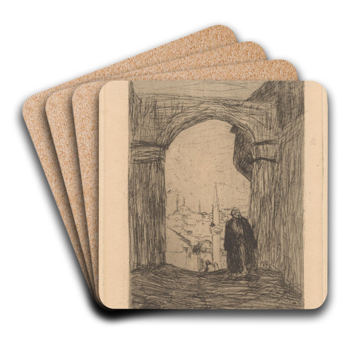 Poort in Constantinopel by Marius Bauer Art Drink Coaster set