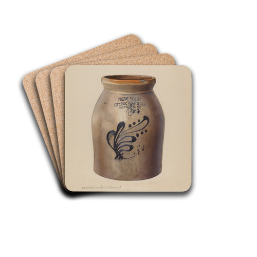 Jar by Yolande Delasser Drink Coasters - set of 4 Jar by Yolande Delasser Drink Coasters - set of 4