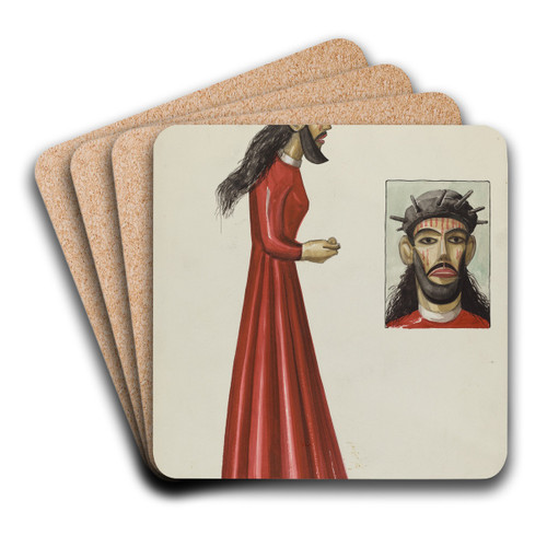 Santo Christo by Majel G. Claflin Art Drink Coaster set