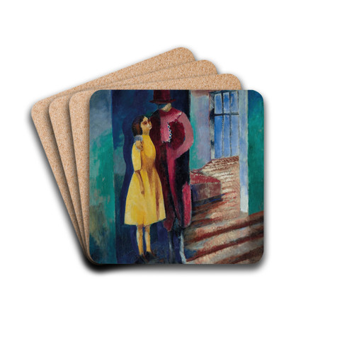 La Mre et la fille by Mose Kisling Drink Coasters - set of 4