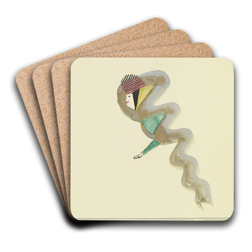 Ich bin die Nachsicht ' by John Elsas Art Drink Coaster set