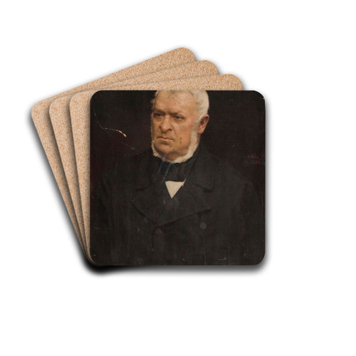 Portrait of Aleksander Wielopolski by Karol Miller Drink Coasters - set of 4 Portrait of Aleksander Wielopolski by Karol Miller Drink Coasters - set of 4