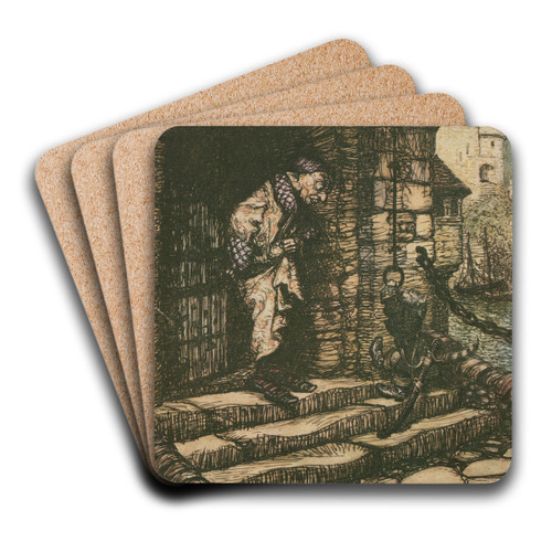 Puss in boots. by Arthur Rackham Art Drink Coaster set