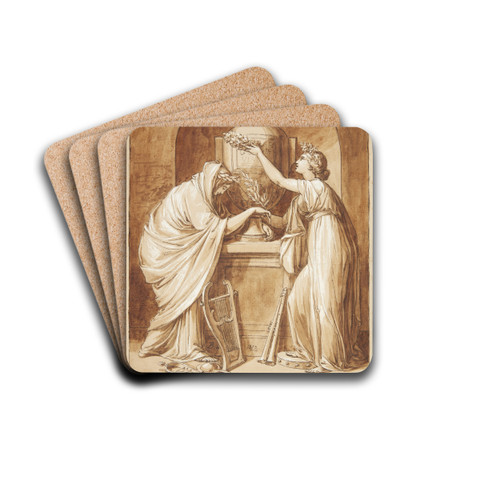 Allegorisk tegning by Joseph Bergler the Younger Drink Coasters - set of 4