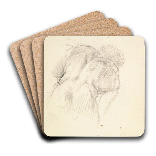 Study for a Male Figure in 'ComusThe Measure' by George Richmond Art Drink Coaster set Study for a Male Figure in 'ComusThe Measure' by George Richmond Art Drink Coaster set