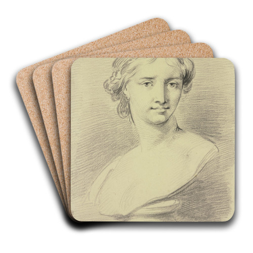 Bust of Diana by Jacob de Wit Art Drink Coaster set