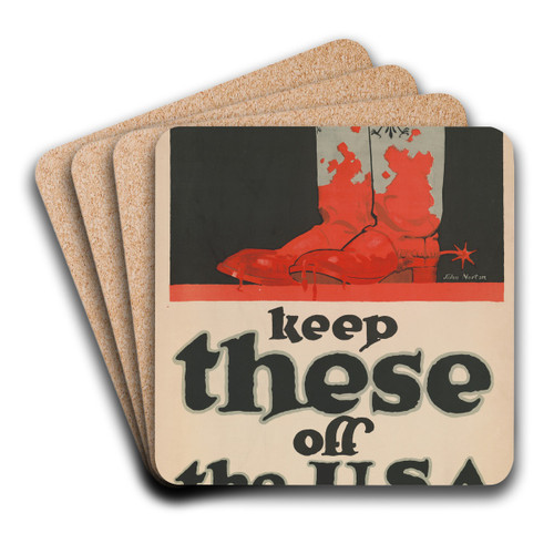 Keep these off the U.S.A. - Buy more Liberty Bonds by John Warner Norton Art Drink Coaster set