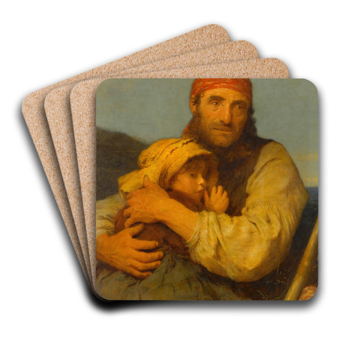 The lion and the lamb by John Morgan Art Drink Coaster set