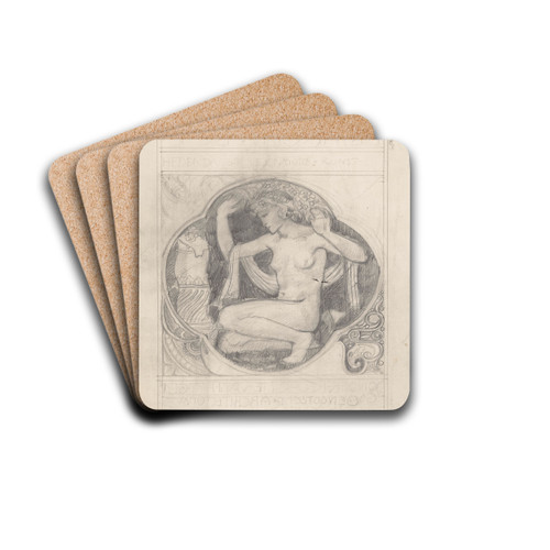 Ontwerpschets voor de omslag van De Architect by Richard Nicolas Roland Holst Drink Coasters - set of 4 Ontwerpschets voor de omslag van De Architect by Richard Nicolas Roland Holst Drink Coasters - set of 4