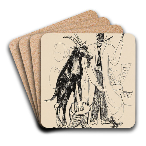 Der Bock by Max Beckmann Art Drink Coaster set
