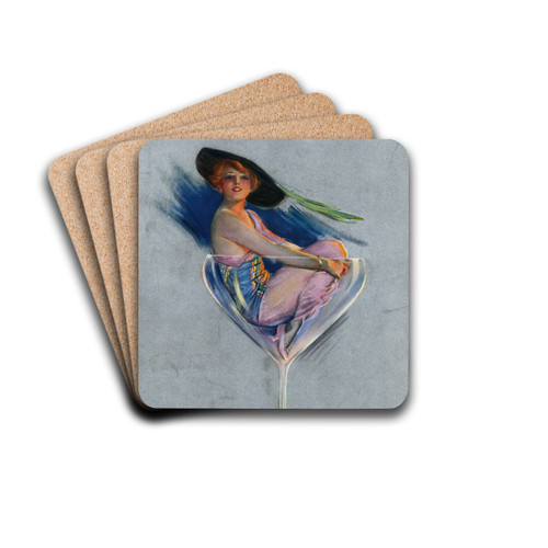 Here's looking at you! by Lou Mayer Drink Coasters - set of 4