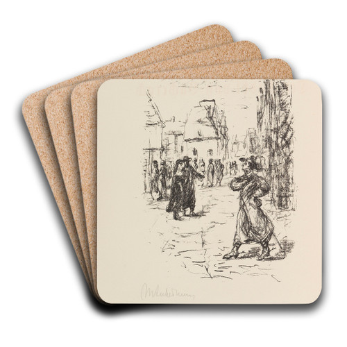 Heine; Rabbi von Bacherach by Max Liebermann Art Drink Coaster set