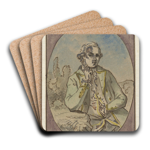 Portret van onbekende man, in ovaal by Jurriaan Andriessen Art Drink Coaster set