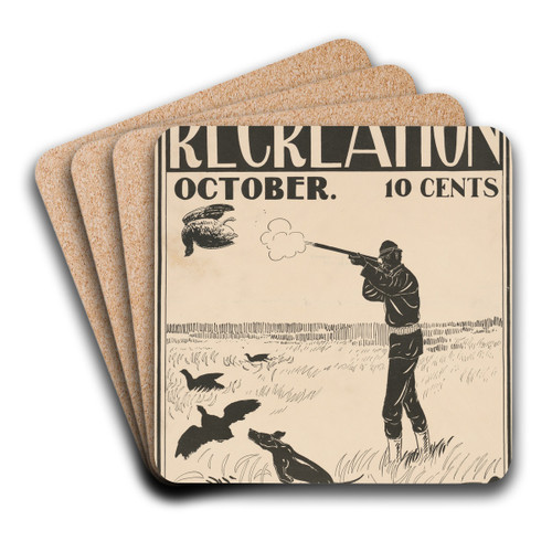 Recreation for October by Henry Summer Watson Art Drink Coaster set