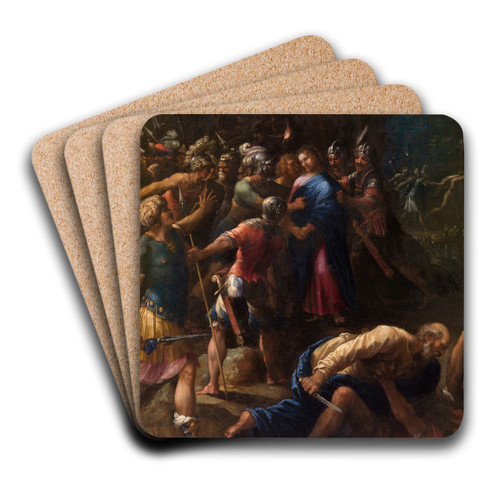 The Kiss of Judas by Hans Rottenhammer Art Drink Coaster set