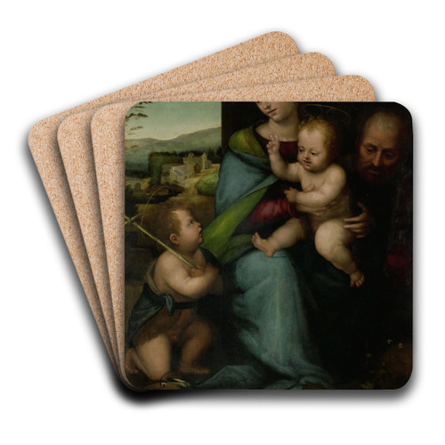 The Holy Family with the Infant John the Baptist by Circle of Fra Bartolommeo Art Drink Coaster set The Holy Family with the Infant John the Baptist by Circle of Fra Bartolommeo Art Drink Coaster set