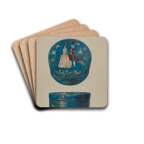 Pa. German Bandbox by Betty Jacob Drink Coasters - set of 4