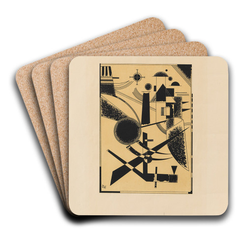 Lithographie No. III by Wassily Kandinsky Art Drink Coaster set