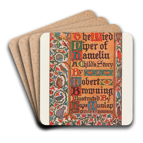 The Pied Piper of Hamelin by Hope Dunlap Art Drink Coaster set The Pied Piper of Hamelin by Hope Dunlap Art Drink Coaster set