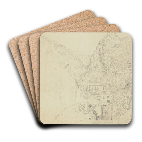 Part view of Amalfi by Johannes Thomas Art Drink Coaster set